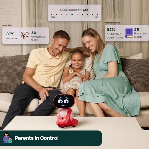 Miko 3 AI Robot for Kids   Smart Educational & STEAM Learning Robot with Interactive Apps  Games  Stories & Activities for Girls & Boys Ages 5 10   Red