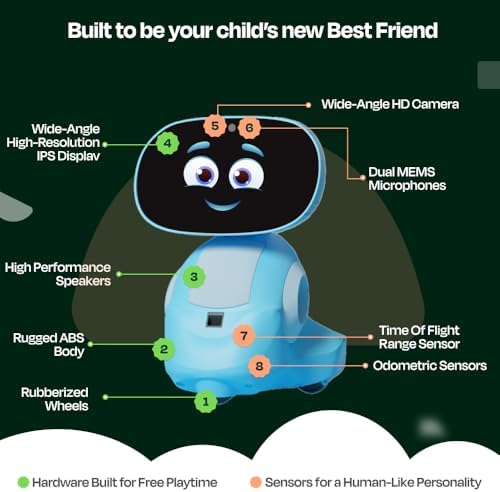 Miko 3 AI Robot for Kids   Smart Educational & STEAM Learning Robot with Interactive Apps  Games  Stories & Activities for Girls & Boys Ages 5 10   Red