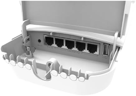 Mikrotik OmniTik 5 PoE ac RBOmniTikPG 5HacD 5GHz Access Point with 5 Gigabit Ports and 2 Integrated 7 5dBi 5GHz Omni Antennas
