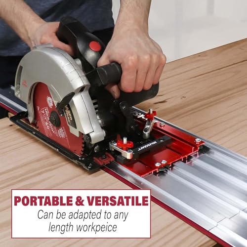 Milescraft 1409 Track Saw Guide   Universal for 7 1/4 Circular Saws  50 Cutting Range  2 Depth  Aluminum