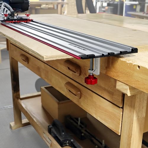 Milescraft 1409 Track Saw Guide   Universal for 7 1/4 Circular Saws  50 Cutting Range  2 Depth  Aluminum
