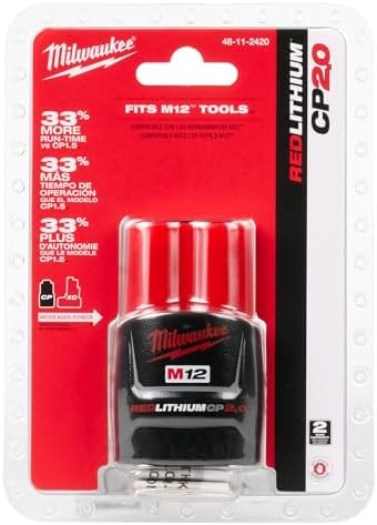 Milwaukee 48 11 2420 M12 REDLITHIUM 2 0 Compact Battery Pack  1 Pack 
