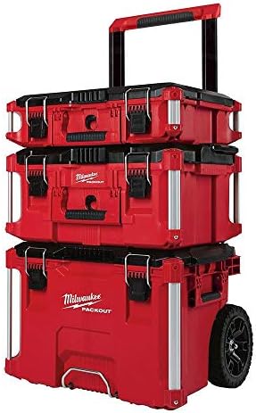 Milwaukee Packout Rolling Modular Stackable Tool Box Storage System  Red
