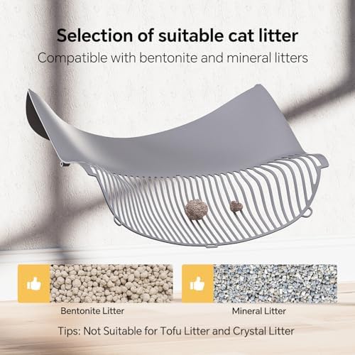 Mimfam Automatic Self Cleaning Litter Box  with 4 Pairs Infrared Senor  Open Top Design for Multi Cat Homes  Comes with Liner Bags and Cat Litter Mat  Grey