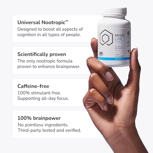 Mind Lab Pro  MLP  v4 Universal Nootropic  Brain Booster Supplement for Focus  Memory  Clarity  Energy   60 Count   Plant Based  Naturally Sourced Memory Vitamins for Better Brain Health  Made in USA