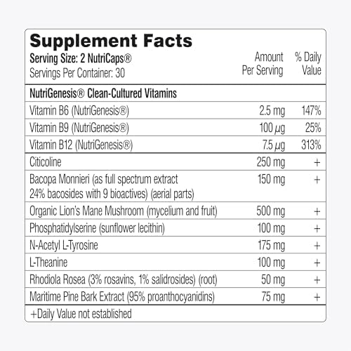 Mind Lab Pro  MLP  v4 Universal Nootropic  Brain Booster Supplement for Focus  Memory  Clarity  Energy   60 Count   Plant Based  Naturally Sourced Memory Vitamins for Better Brain Health  Made in USA