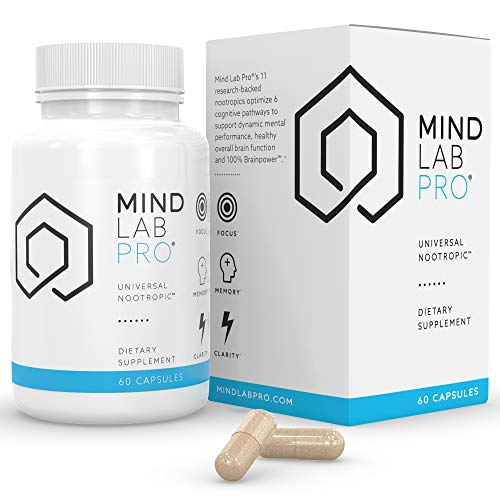 Mind Lab Pro  Universal Nootropic  Brain Booster Supplement for Focus  Memory  Clarity  Energy   60 Capsules   Plant Based  Naturally Sourced Memory Vitamins for Better Brain Health