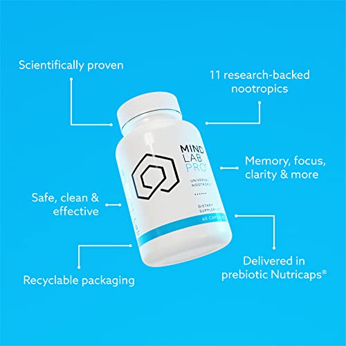 Mind Lab Pro  Universal Nootropic  Brain Booster Supplement for Focus  Memory  Clarity  Energy   60 Capsules   Plant Based  Naturally Sourced Memory Vitamins for Better Brain Health