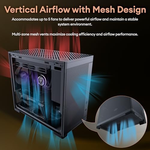 MiniArt 4 Micro ATX PC case  2x120mm Reverse 3 Pin Fans & 1x120mm 3 Pin Fan Pre Installed  240mm Radiator Support  Compact MATX Case  Front Mounted PSU  MiniArt Series Black