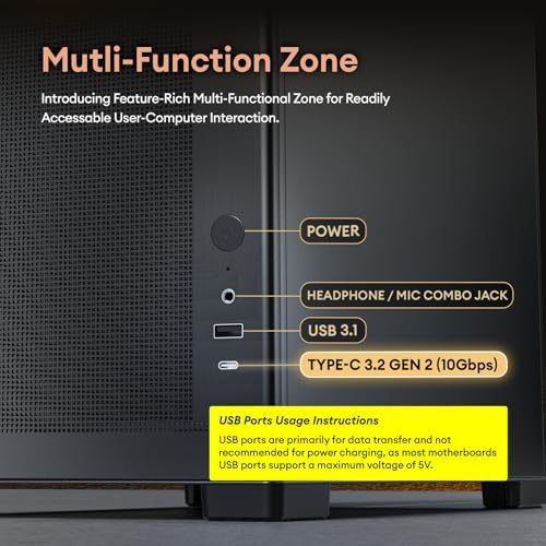 MiniArt 4 Micro ATX PC case  2x120mm Reverse 3 Pin Fans & 1x120mm 3 Pin Fan Pre Installed  240mm Radiator Support  Compact MATX Case  Front Mounted PSU  MiniArt Series Black