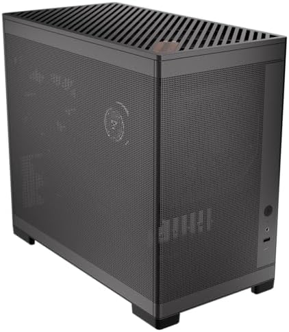 MiniArt 4 Micro ATX PC case  2x120mm Reverse 3 Pin Fans & 1x120mm 3 Pin Fan Pre Installed  240mm Radiator Support  Compact MATX Case  Front Mounted PSU  MiniArt Series Black