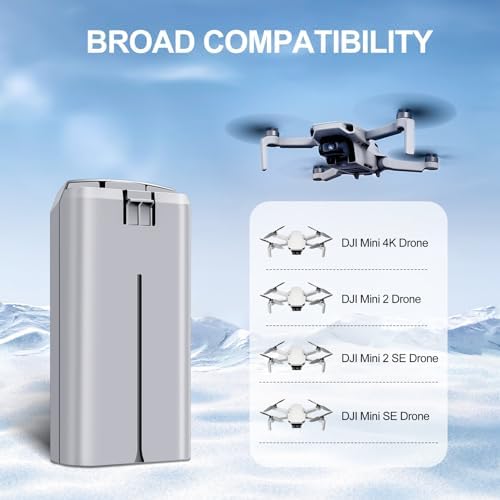 Mini 2 Series Intelligent Flight Battery 2 Packs 2400mAh Drone Batteries 31 Mins Max Flight Time  and 3 Slots Two Way Charging Station with LCD Display Compatible with DJI Mini 4K/2/2 SE/SE