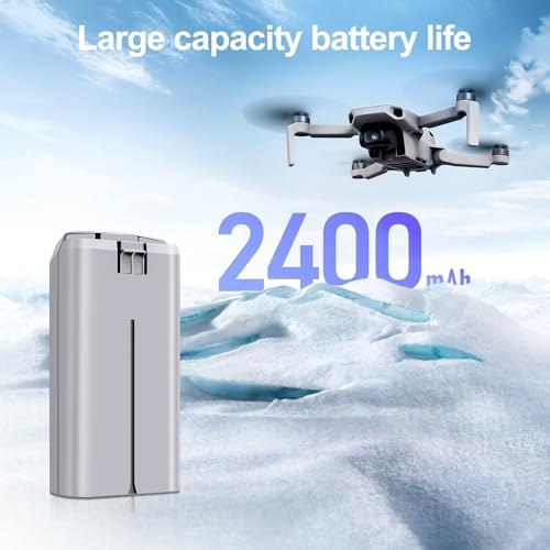 Mini 2 Series Intelligent Flight Battery 2 Packs 2400mAh Drone Batteries 31 Mins Max Flight Time  and 3 Slots Two Way Charging Station with LCD Display Compatible with DJI Mini 4K/2/2 SE/SE