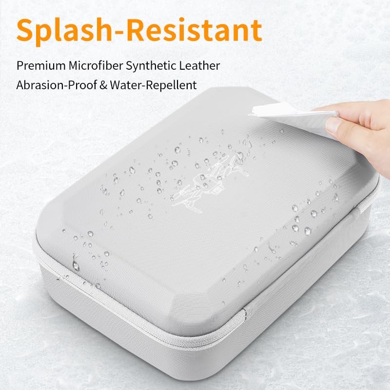 Mini 4K/2 SE/2 Fly More Combo Carrying Case  Portable Leather PU Case with Shoulder Strap  Drone Body Hard Shell Storage Bag Compatible for DJI Mini Accessories Crossbody &Two Way Zipper  Black