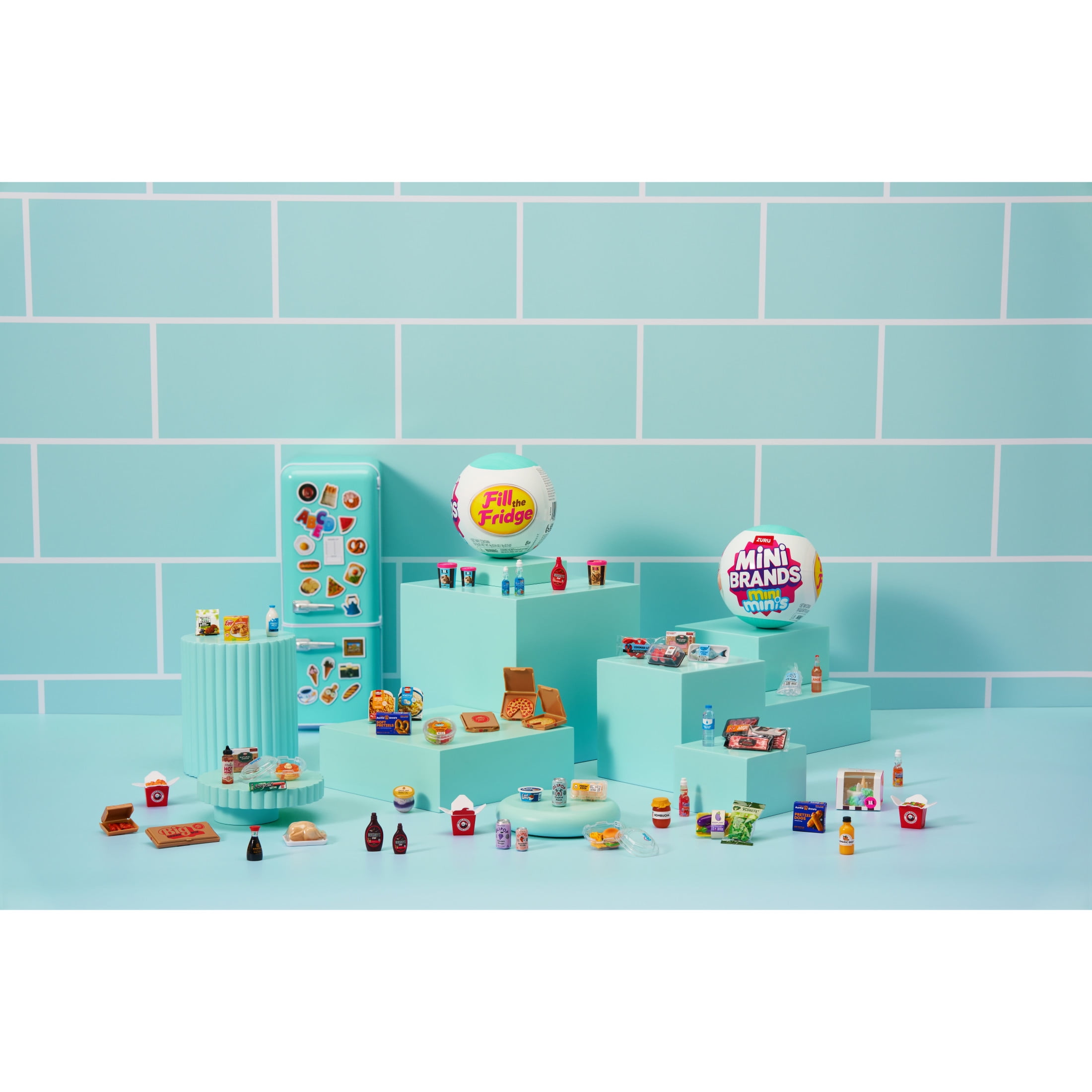 Mini Brands Fill the Fridge Playset  Assorted  Collectible Blind Novelty and Gag Toy by ZURU