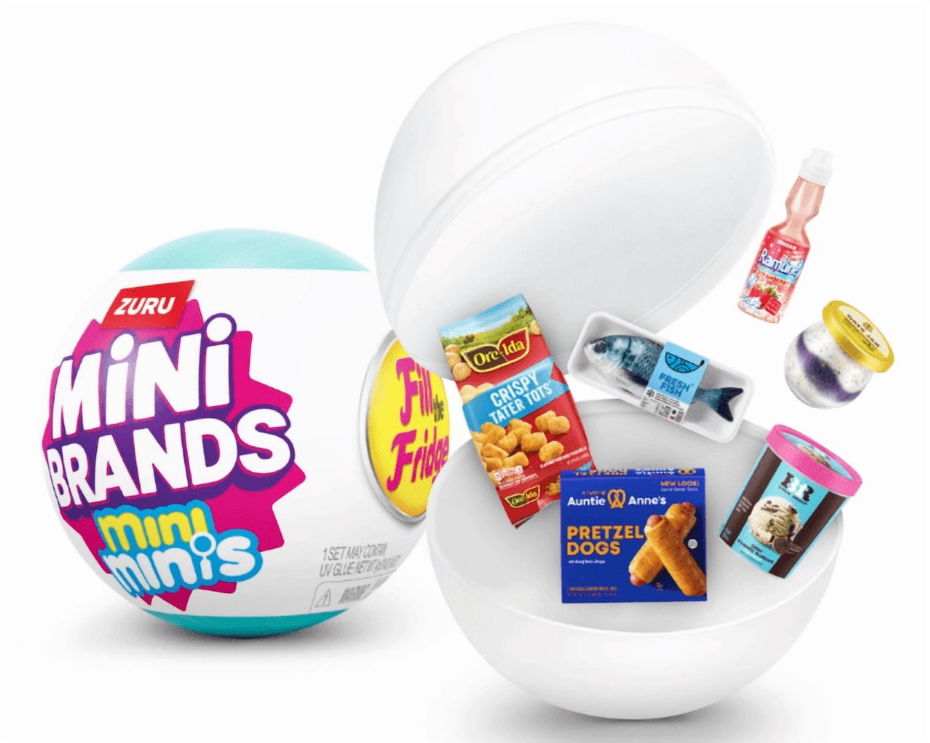 Mini Brands Mini Minis Fill the Fridge Exclusive Bundle   Refrigerator   3 Capsules in Gift Packaging by Zuru