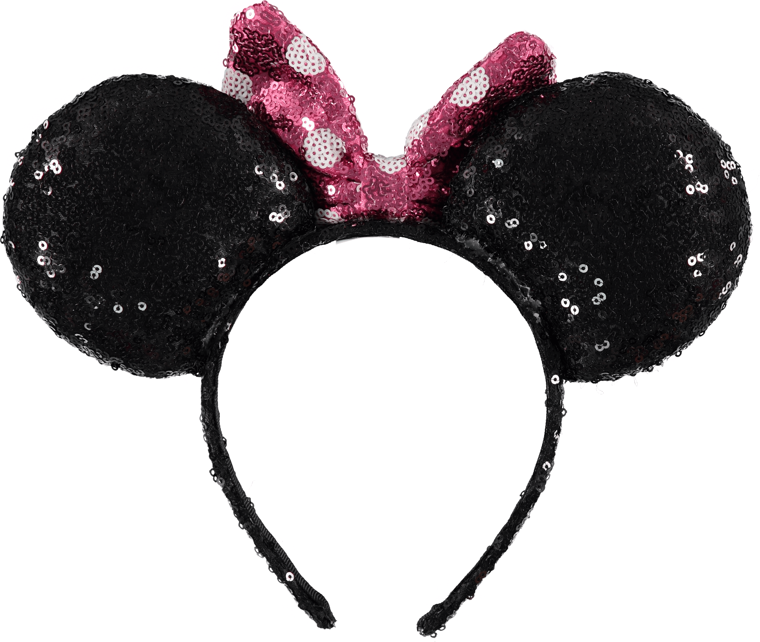 Minnie Mouse Diadema con Orejas, Lazo de Lunares Rosa y Blanco