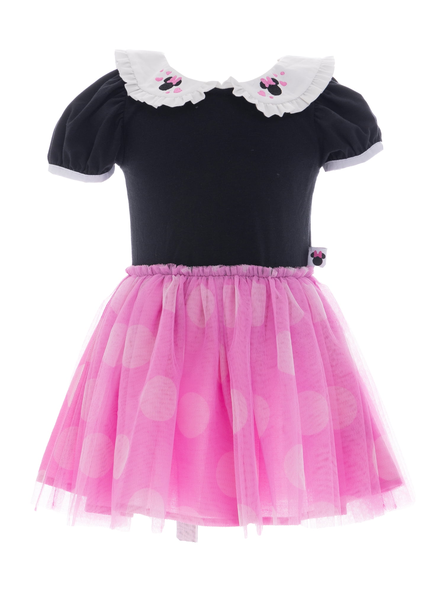 Talla 3T - Minnie Mouse Vestido Tutú de Cosplay para Niñas Pequeñas con Mangas Abullonadas, Tallas 12M-5T