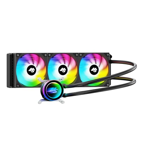 Minorsonic AIO CPU Cooler  360mm AIO with High Speed Ceramic Bearing Pump  3X PWM ARGB Fans  3 Phase Motor for Better Cooling Performance  Heat Transfer  Low Noise  Intel LGA 1851/1700  AMD AM5/AM4