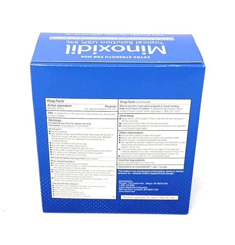 Minoxidil for Men 5  Extra Strength Hair Regrowth for Men fLsbok  6 Month Supply by Kirkland Signature  6 Pack  2 oz Bottle