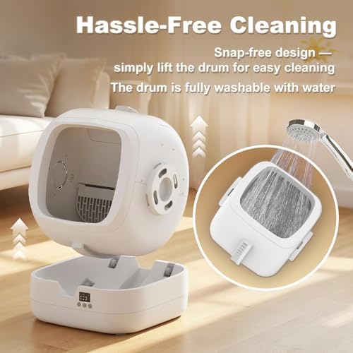 Mintakawa Automatic Cat Litter Box Self Cleaning   APP Control and Weight Monitoring   Ultra Quiet  Suitable for Medium Cats and Kittens  Safe Anti Pinch Litter Box  Assembly Required    White