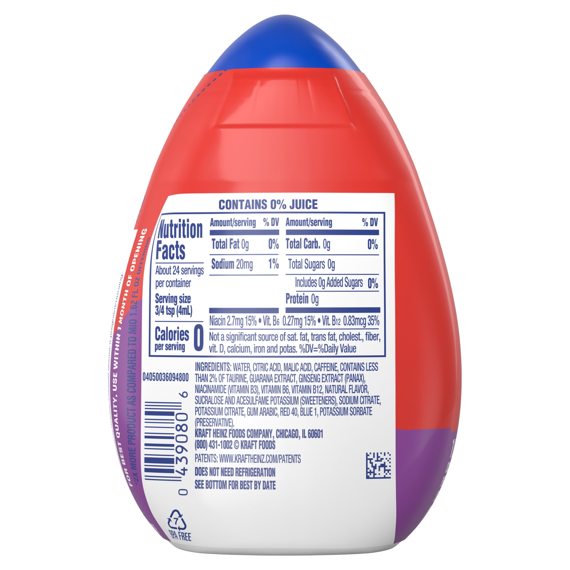 Mio Energy Acai Berry Flavored with Other Natural Flavor Liquid Water Enhancer  3 24 fl oz Bottle