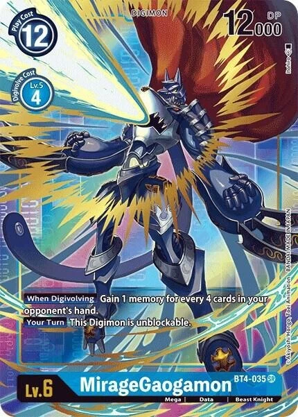 MirageGaogamon Alternate Art   BT4 035 NM   Digimon TCG