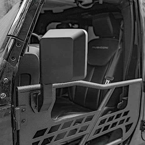 Mirrors Doors off Side View Mirrors Half Doors for Jeep Wrangler CJ7 YJ JK/JL Gladiator JT 1997 2024   1 Pair