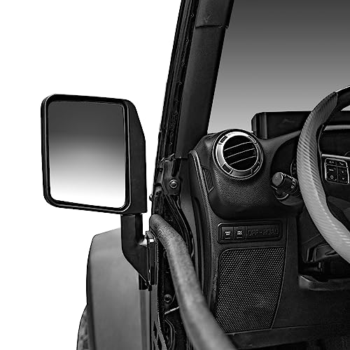Mirrors Doors off Side View Mirrors Half Doors for Jeep Wrangler CJ7 YJ JK/JL Gladiator JT 1997 2024   1 Pair