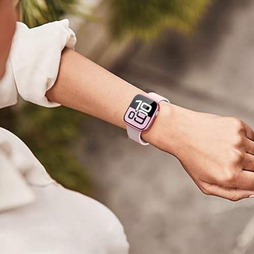 Misxi 2 Pack Hard PC Case with Tempered Glass Screen Protector Compatible with Apple Watch Series 9  2023  Series 8 Series 7 45mm  Ultra Thin Scratch Resistant Cover for iWatch S9/S8/S7  Black