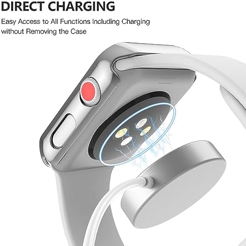 Misxi 2 Pack Hard PC Case with Tempered Glass Screen Protector Compatible with Apple Watch Series 9  2023  Series 8 Series 7 45mm  Ultra Thin Scratch Resistant Cover for iWatch S9/S8/S7  Black