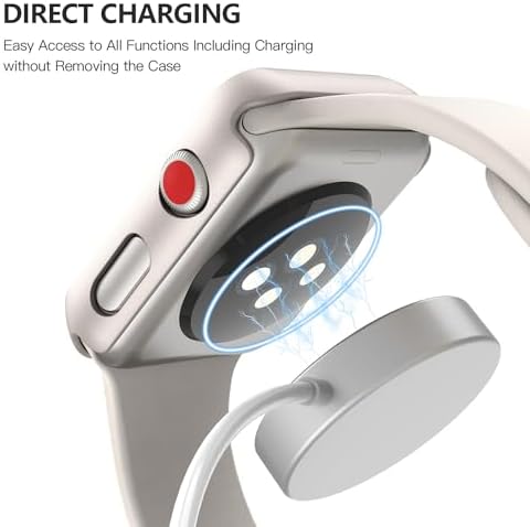 Misxi 2 Pack Hard PC Case with Tempered Glass Screen Protector Compatible with Apple Watch Series 9  2023  Series 8 Series 7 45mm  Ultra Thin Scratch Resistant Cover for iWatch S9/S8/S7  Black