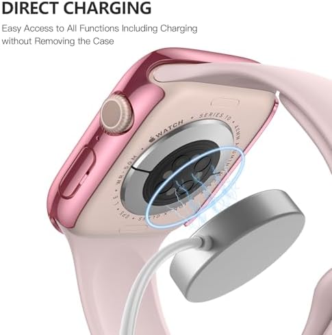 Misxi 2 Pack Hard PC Case with Tempered Glass Screen Protector Compatible with Apple Watch Series 9  2023  Series 8 Series 7 45mm  Ultra Thin Scratch Resistant Cover for iWatch S9/S8/S7  Black