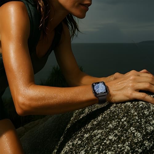 Misxi 2 Pack Hard PC Case with Tempered Glass Screen Protector Compatible with Apple Watch Series 9  2023  Series 8 Series 7 45mm  Ultra Thin Scratch Resistant Cover for iWatch S9/S8/S7  Black