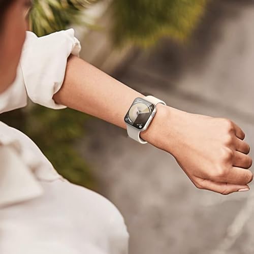 Misxi 2 Pack Hard PC Case with Tempered Glass Screen Protector Compatible with Apple Watch Series 9  2023  Series 8 Series 7 45mm  Ultra Thin Scratch Resistant Cover for iWatch S9/S8/S7  Black