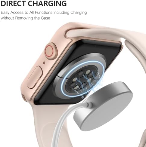 Misxi 2 Pack Hard PC Case with Tempered Glass Screen Protector Compatible with Apple Watch Series 9  2023  Series 8 Series 7 45mm  Ultra Thin Scratch Resistant Cover for iWatch S9/S8/S7  Black