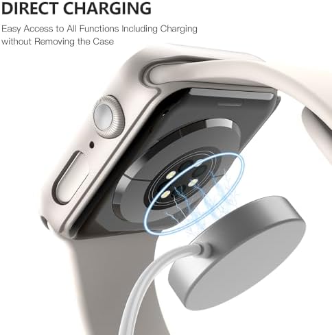 Misxi 2 Pack Hard PC Case with Tempered Glass Screen Protector Compatible with Apple Watch Series 9  2023  Series 8 Series 7 45mm  Ultra Thin Scratch Resistant Cover for iWatch S9/S8/S7  Black