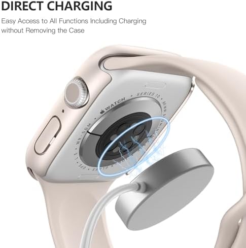 Misxi 2 Pack Hard PC Case with Tempered Glass Screen Protector Compatible with Apple Watch Series 9  2023  Series 8 Series 7 45mm  Ultra Thin Scratch Resistant Cover for iWatch S9/S8/S7  Black