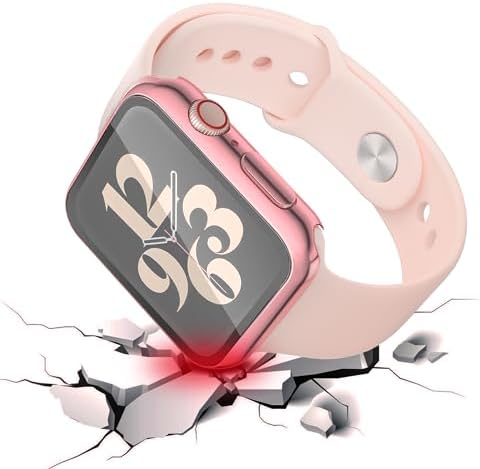 Misxi 2 Pack Hard PC Case with Tempered Glass Screen Protector Compatible with Apple Watch Series 9  2023  Series 8 Series 7 45mm  Ultra Thin Scratch Resistant Cover for iWatch S9/S8/S7  Black