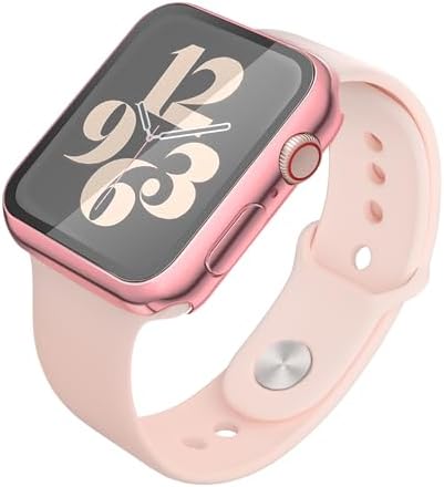 Misxi 2 Pack Hard PC Case with Tempered Glass Screen Protector Compatible with Apple Watch Series 9  2023  Series 8 Series 7 45mm  Ultra Thin Scratch Resistant Cover for iWatch S9/S8/S7  Black