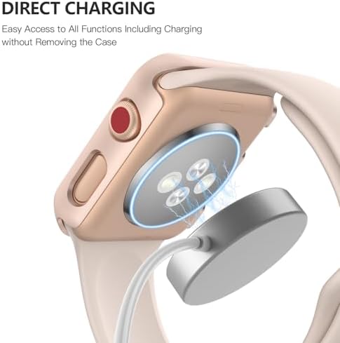 Misxi 2 Pack Hard PC Case with Tempered Glass Screen Protector Compatible with Apple Watch Series 9  2023  Series 8 Series 7 45mm  Ultra Thin Scratch Resistant Cover for iWatch S9/S8/S7  Black