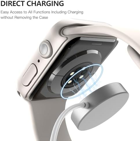 Misxi 2 Pack Hard PC Case with Tempered Glass Screen Protector Compatible with Apple Watch Series 9  2023  Series 8 Series 7 45mm  Ultra Thin Scratch Resistant Cover for iWatch S9/S8/S7  Black