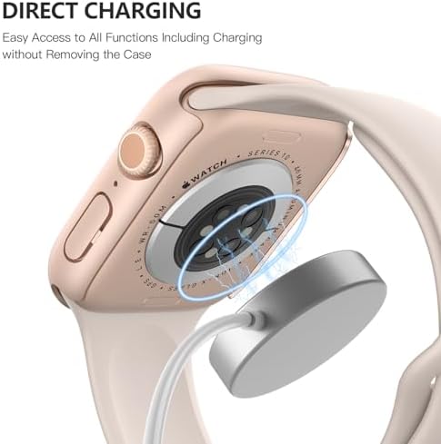 Misxi 2 Pack Hard PC Case with Tempered Glass Screen Protector Compatible with Apple Watch Series 9  2023  Series 8 Series 7 45mm  Ultra Thin Scratch Resistant Cover for iWatch S9/S8/S7  Black