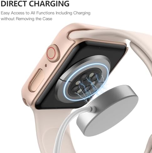 Misxi 2 Pack Hard PC Case with Tempered Glass Screen Protector Compatible with Apple Watch Series 9  2023  Series 8 Series 7 45mm  Ultra Thin Scratch Resistant Cover for iWatch S9/S8/S7  Black