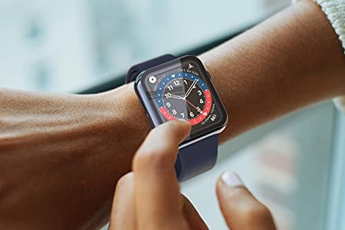 Misxi 2 Pack Hard PC Case with Tempered Glass Screen Protector Compatible with Apple Watch Series 9  2023  Series 8 Series 7 45mm  Ultra Thin Scratch Resistant Cover for iWatch S9/S8/S7  Black