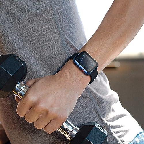 Misxi 2 Pack Hard PC Case with Tempered Glass Screen Protector Compatible with Apple Watch Series 9  2023  Series 8 Series 7 45mm  Ultra Thin Scratch Resistant Cover for iWatch S9/S8/S7  Black