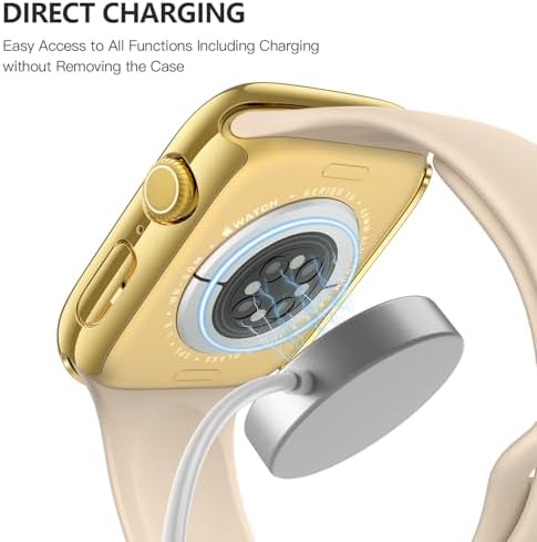 Misxi 2 Pack Hard PC Case with Tempered Glass Screen Protector Compatible with Apple Watch Series 9  2023  Series 8 Series 7 45mm  Ultra Thin Scratch Resistant Cover for iWatch S9/S8/S7  Black