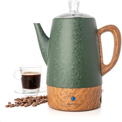 Mixpresso 10 Cup Percolator Coffee Pot Electric  Stainless Steel Coffee Percolator Electric With Keep Warm Function  Classic Perculator Pot With Removable Basket for Home or Office