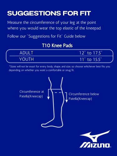 Mizuno T10 Plus Kneepad  ADULT Volleyball Kneepad  Black  One Size