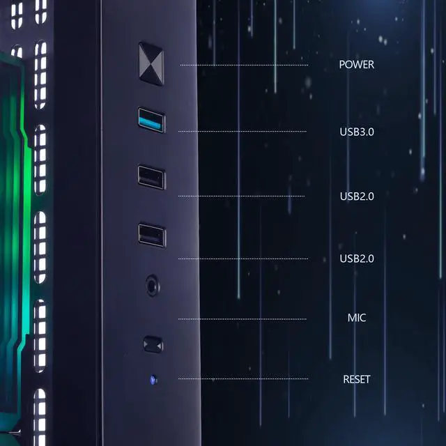 Mloong Black Gaming PC AMD Ryzen 5 5500  Up to 4 2 GHz  CPU  GeForce RTX 3050 6GB  1TB NVME SSD  16GB DDR4 RAM 3200MHz  650W PSU 7ARGB Fans  Windows 11 Home 64 bit WIFI Gaming Desktop  Black